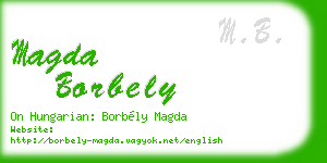 magda borbely business card